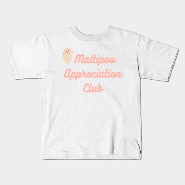 Maltipoo Appreciation Club Kids T-Shirt by PatternbyNOK